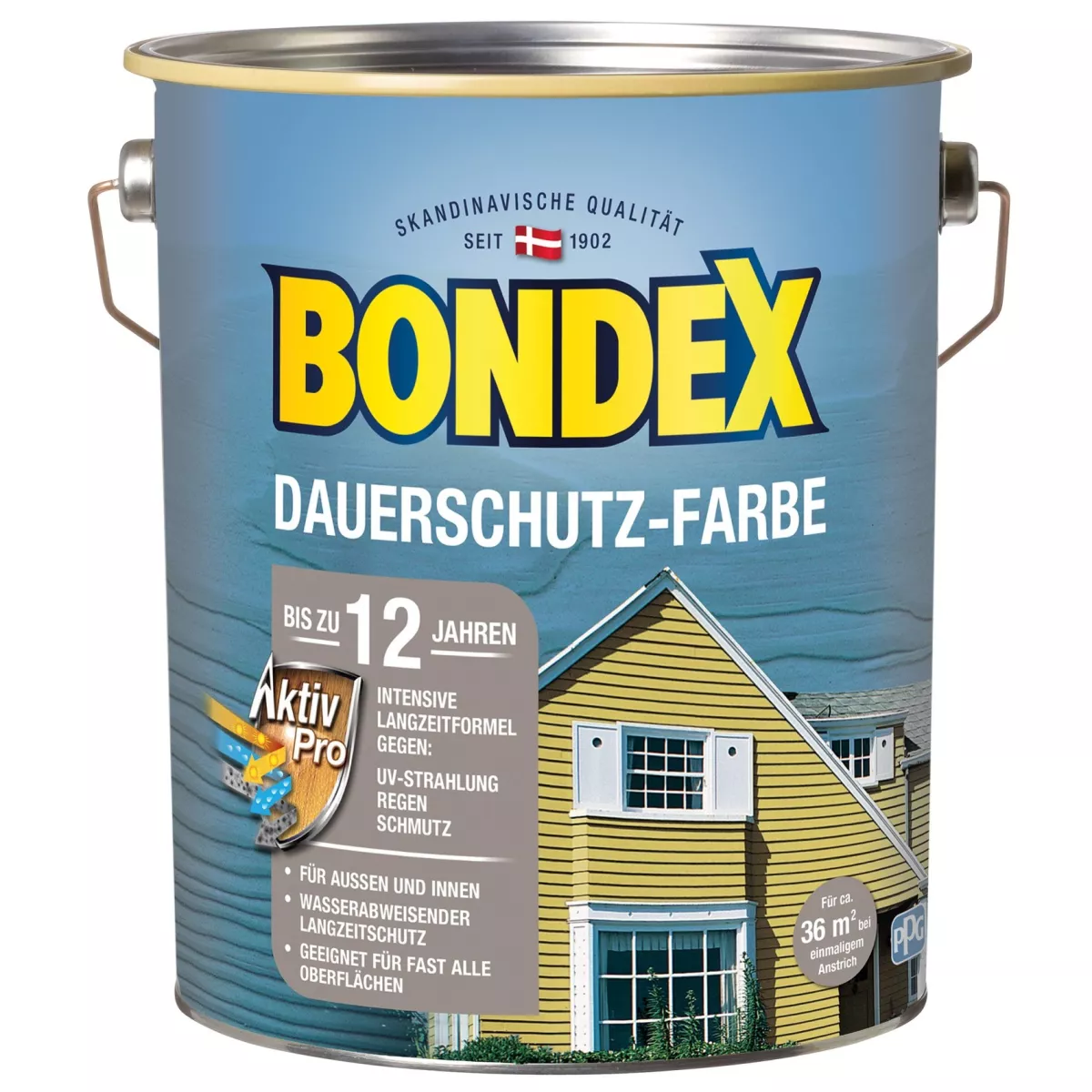 Bondex Dauerschutz-Farbe 4 L Schneeweiß