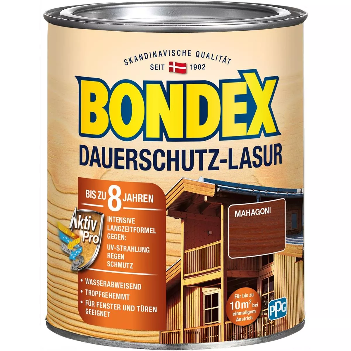 BONDEX Dauerschutz-Lasur 0,75 L Wetterschutz Mahagoni