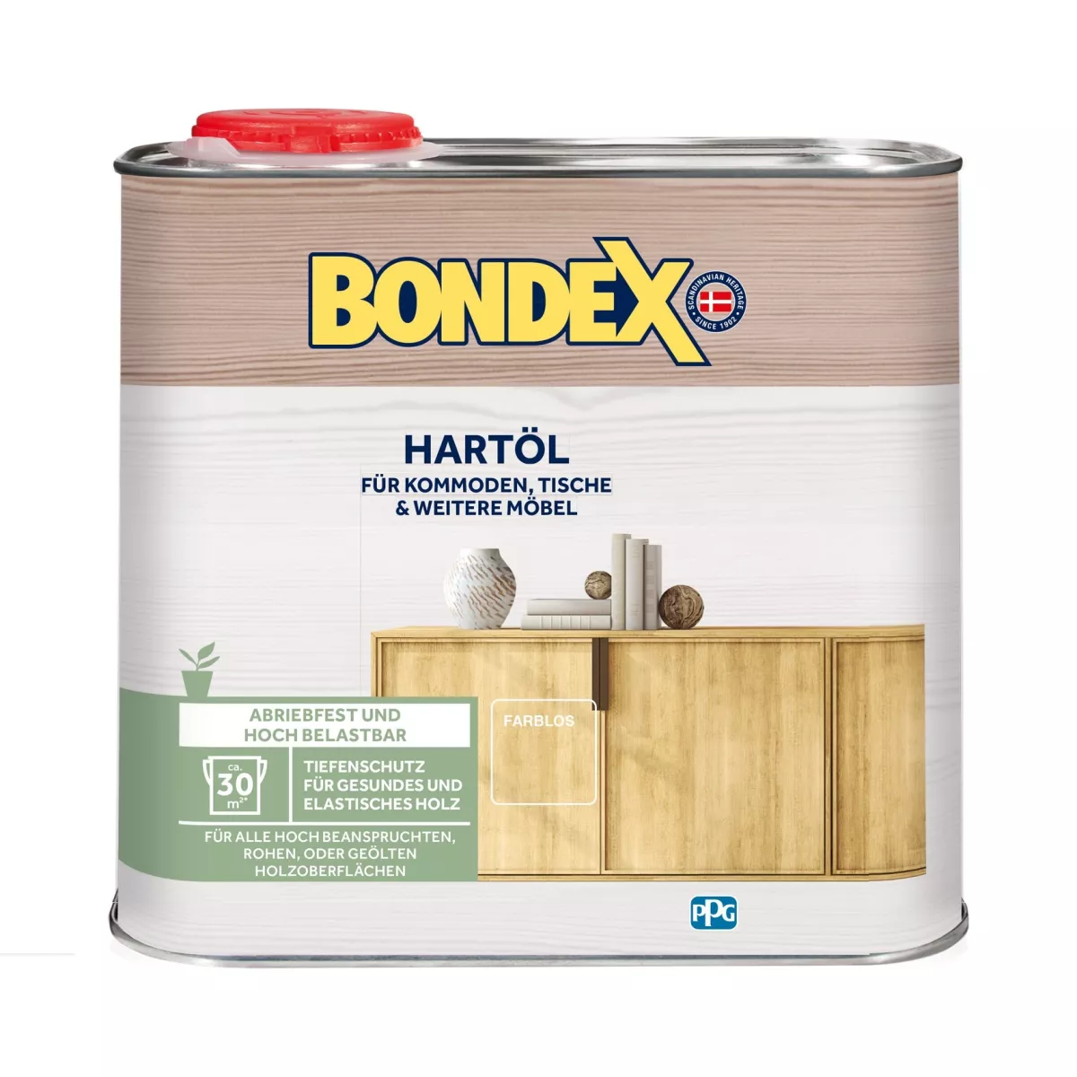 Bondex Hartöl Möbel- Holzboden- Holzdielen-Öl Farblos 2,5 L Spielzeug-Öl