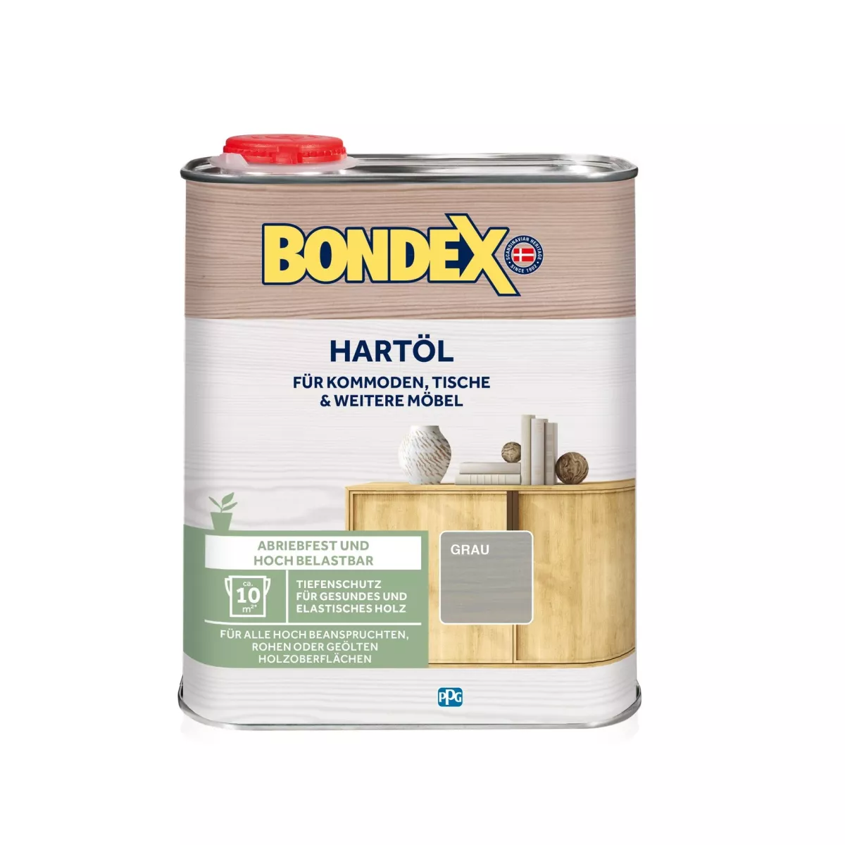 Bondex Hartöl Möbel- Holzboden- Holzdielen-Öl Grau 750 ml Spielzeug-Öl