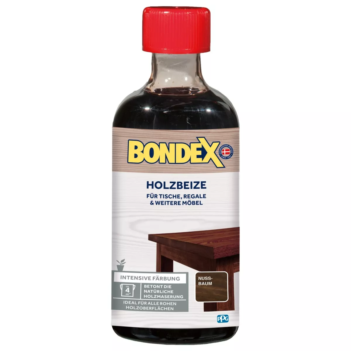 Bondex Holzbeize Nussbaum wässrige gebrauchsfertige Beize 250 ml