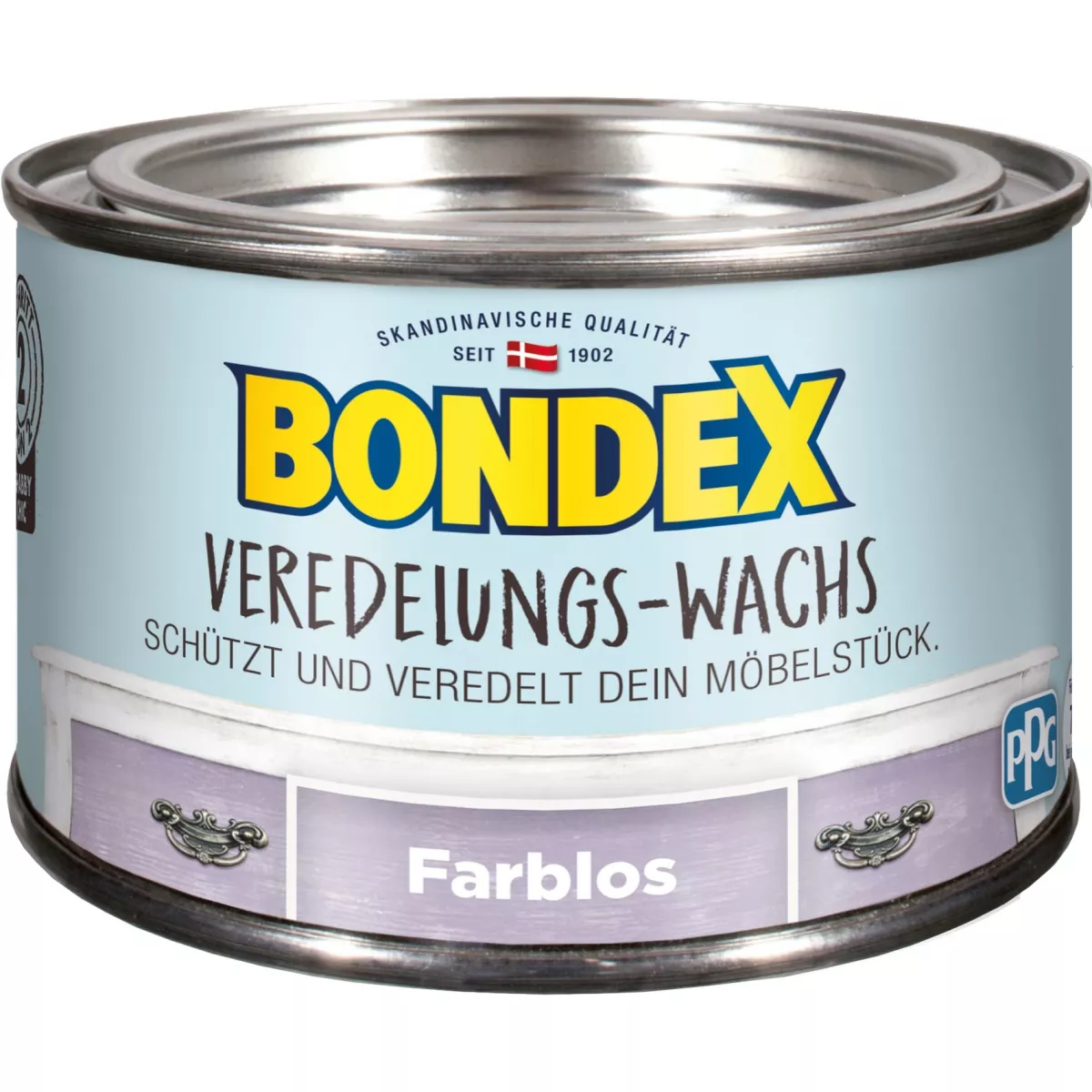 Bondex Veredelungswachs für Innen Vintage-Effekt Shabby-Chic-Look Transparent 0,25 L