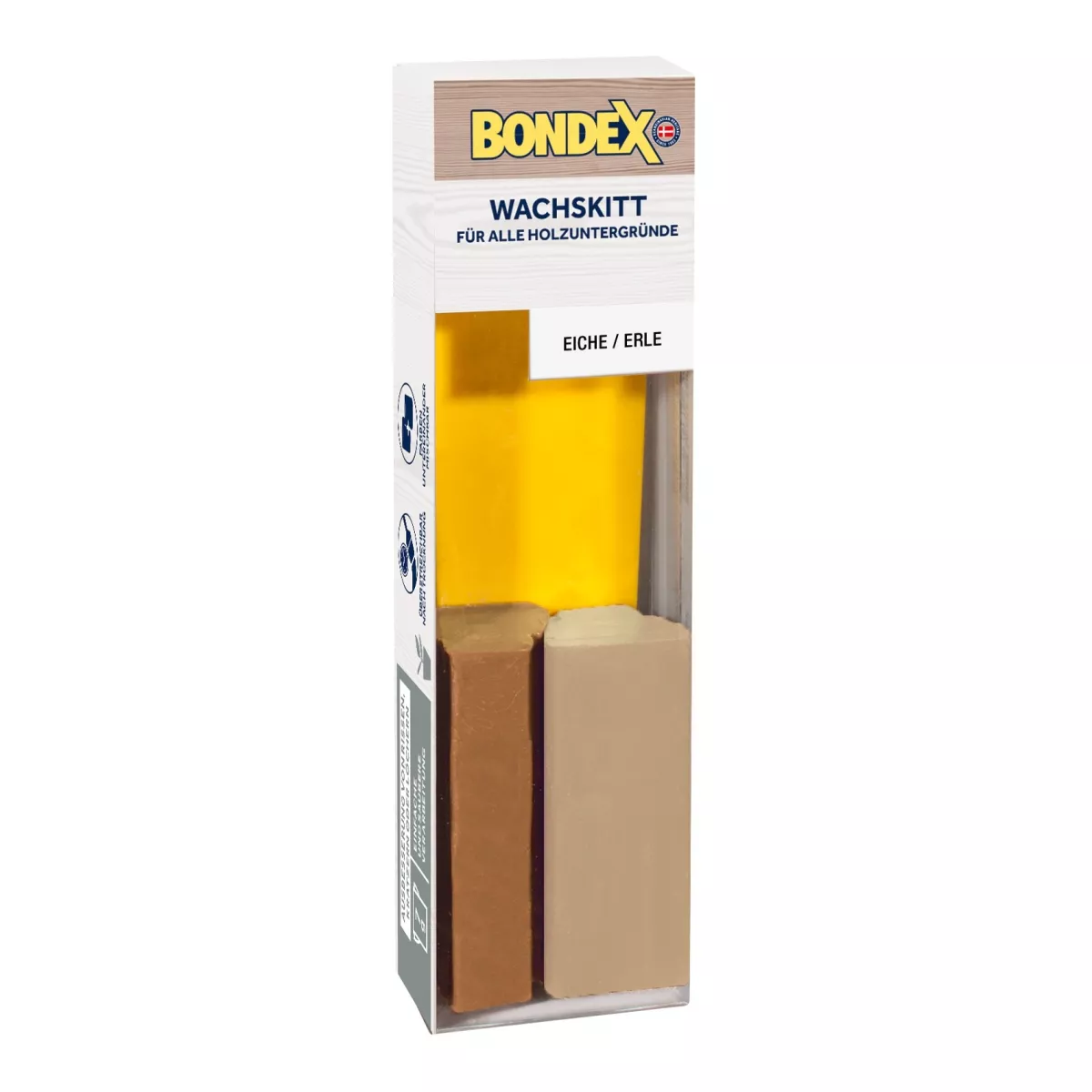 Bondex Wachskitt-Stange Eibe / Esche zum Reparieren und Auskitten von Holzschäden 2 Stück