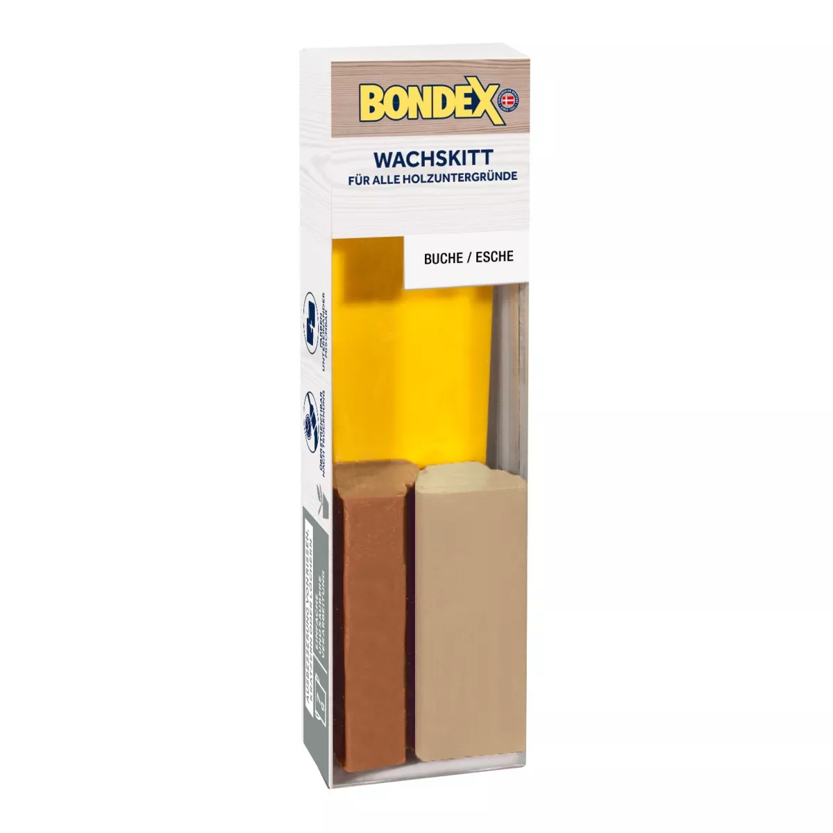 Bondex Wachskitt-Stange Esche / Buche zum Reparieren und Auskitten von Holzschäden 2 Stück