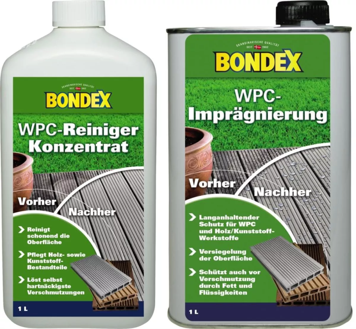 BONDEX WPC Reiniger Konzentrat 1 L + Imprägnierung 1 L SET