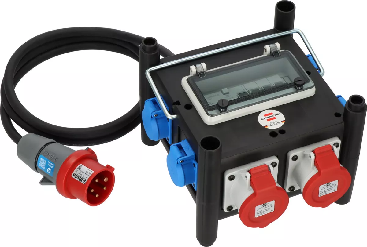 Brennenstuhl Kompakter Gummi-Baustromverteiler BSV 3 IP44