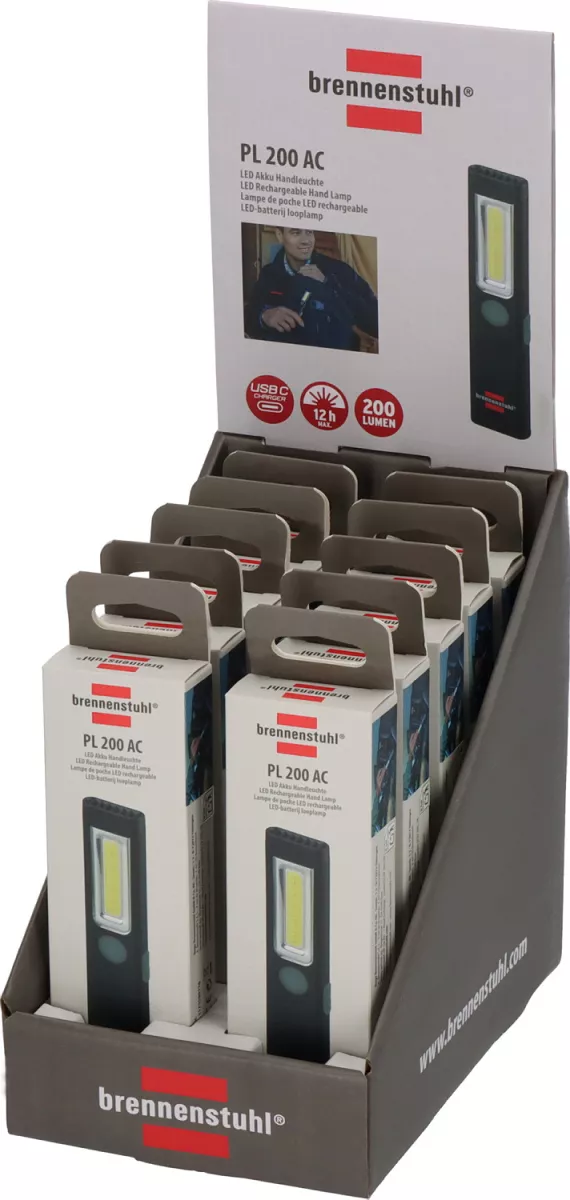 Brennenstuhl LED Akku Handleuchte PL 200 AC / LED Taschenlampe