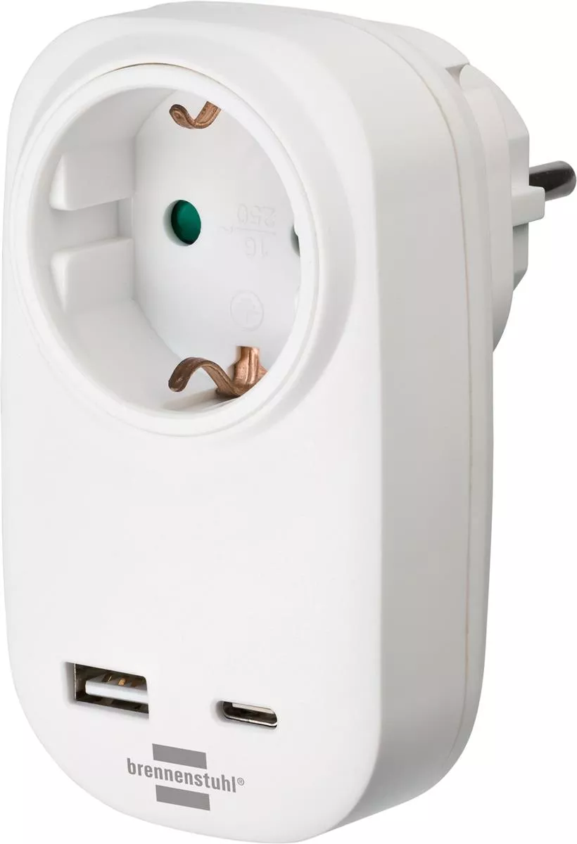 Brennenstuhl Steckdosenadapter max18W USB Power Delivery