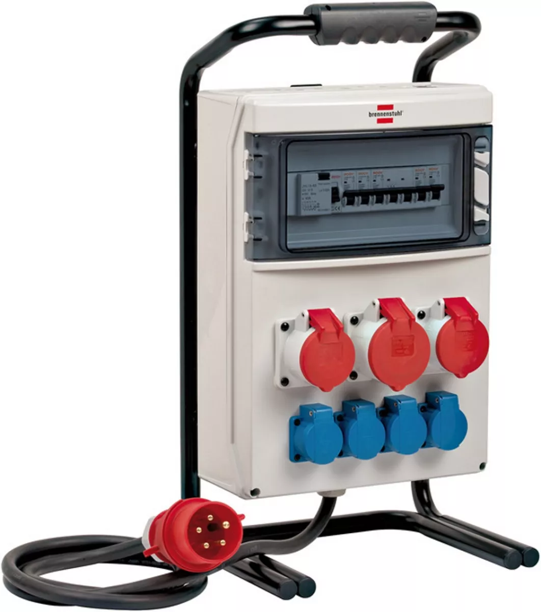 Brennenstuhl Tragbarer Stromverteiler 2m Kabel IP44 mit 1x32A + 2x16A CEE-Steckdosen