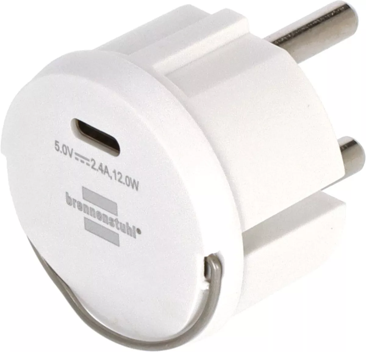 Brennenstuhl USB C Steckdosenadapter, 2,4A