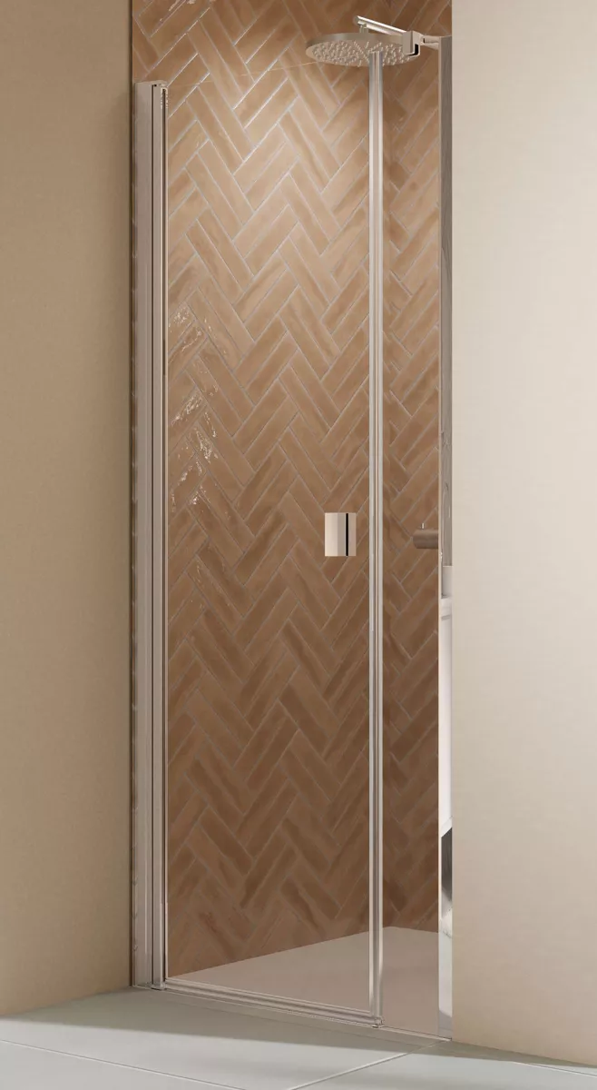Breuer Duschkabine Elana 2.0 Drehtür mit Nebenteil für Nische - eckige Profile Breite: 1247mm