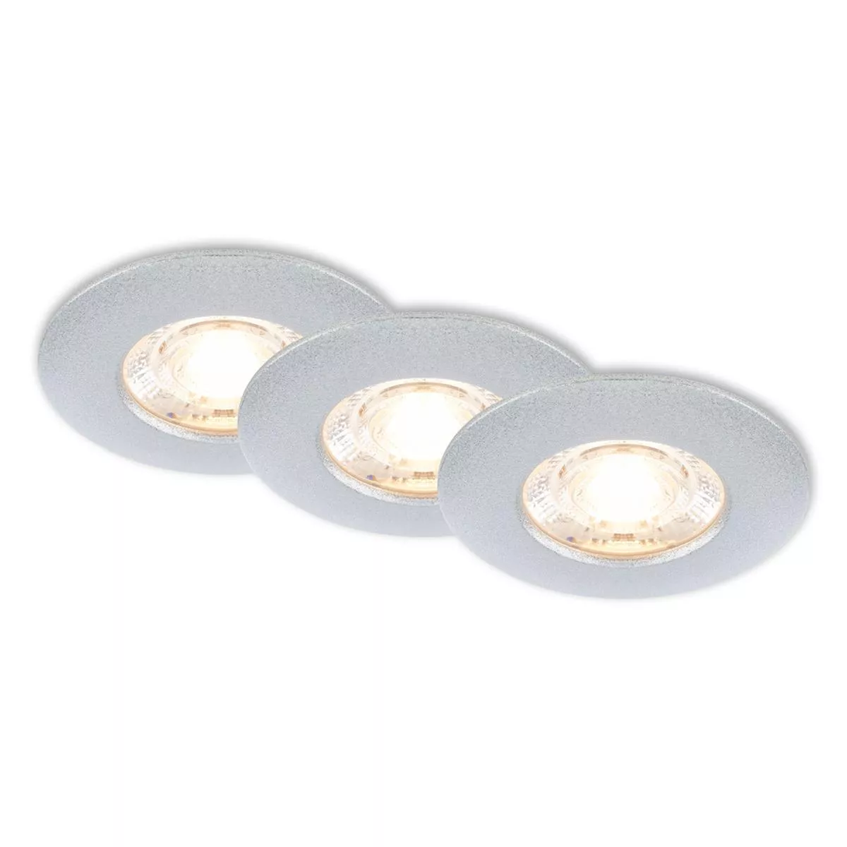 Briloner 3er Set LED Einbauleuchte KULANA MINI 6,5 cm 3,6W 350lm chrom-matt