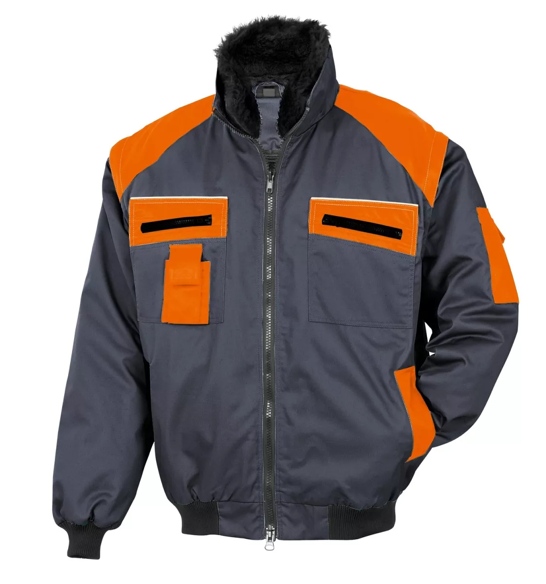 Bullstar Allroundblouson Arbeitsjacke anthrazit/orange Gr. L