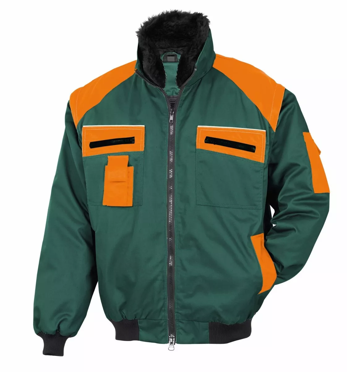Bullstar Allroundblouson Arbeitsjacke grün/orange Gr. XXL