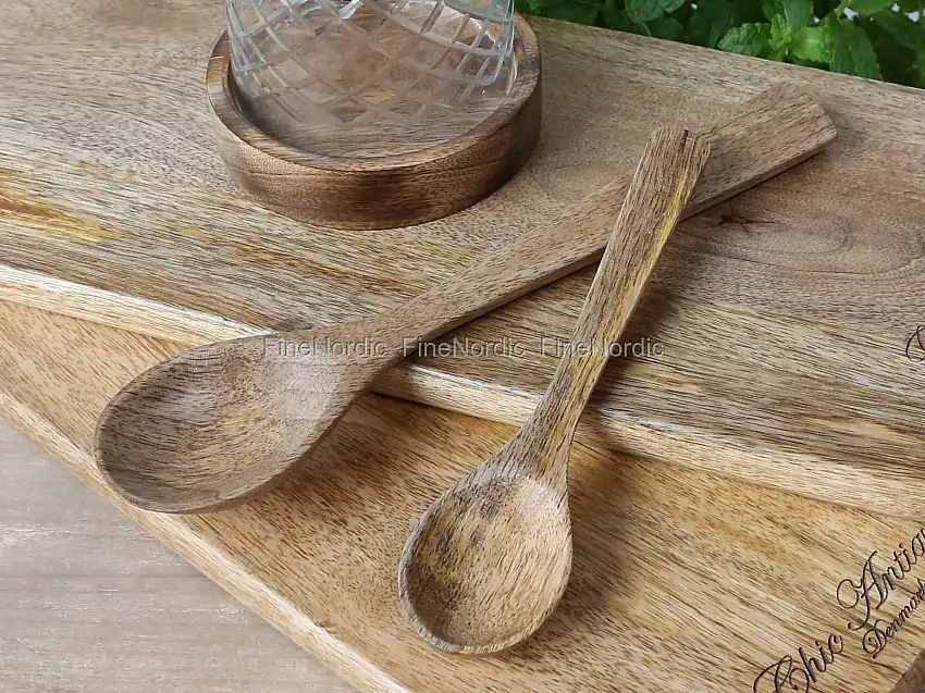 Chic Antique Holzlöffel mit Runden Kopf Mangoholz