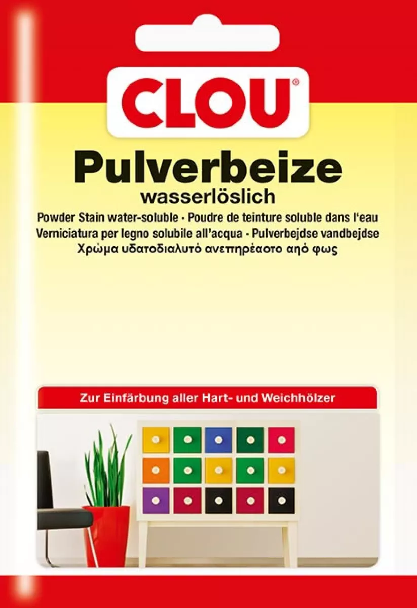 Clou Beize wasserlöslich 5g schwarz Nr.174 für 250ml Wasser zum selbst ansetzen