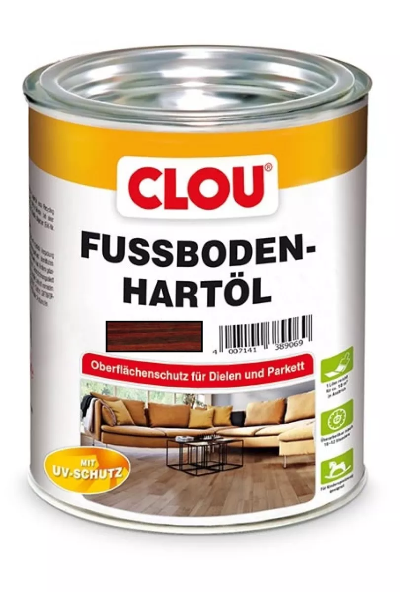 Clou Fußboden-Hartöl eiche rustikal High-solid Parkett-Öl für den Oberflächenschutz 0,75l