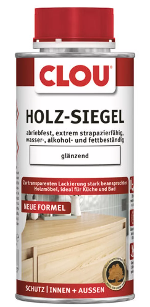 Clou Holz-Siegel EL Klarlack farblos 250 ml glänzend für Innen und Außen