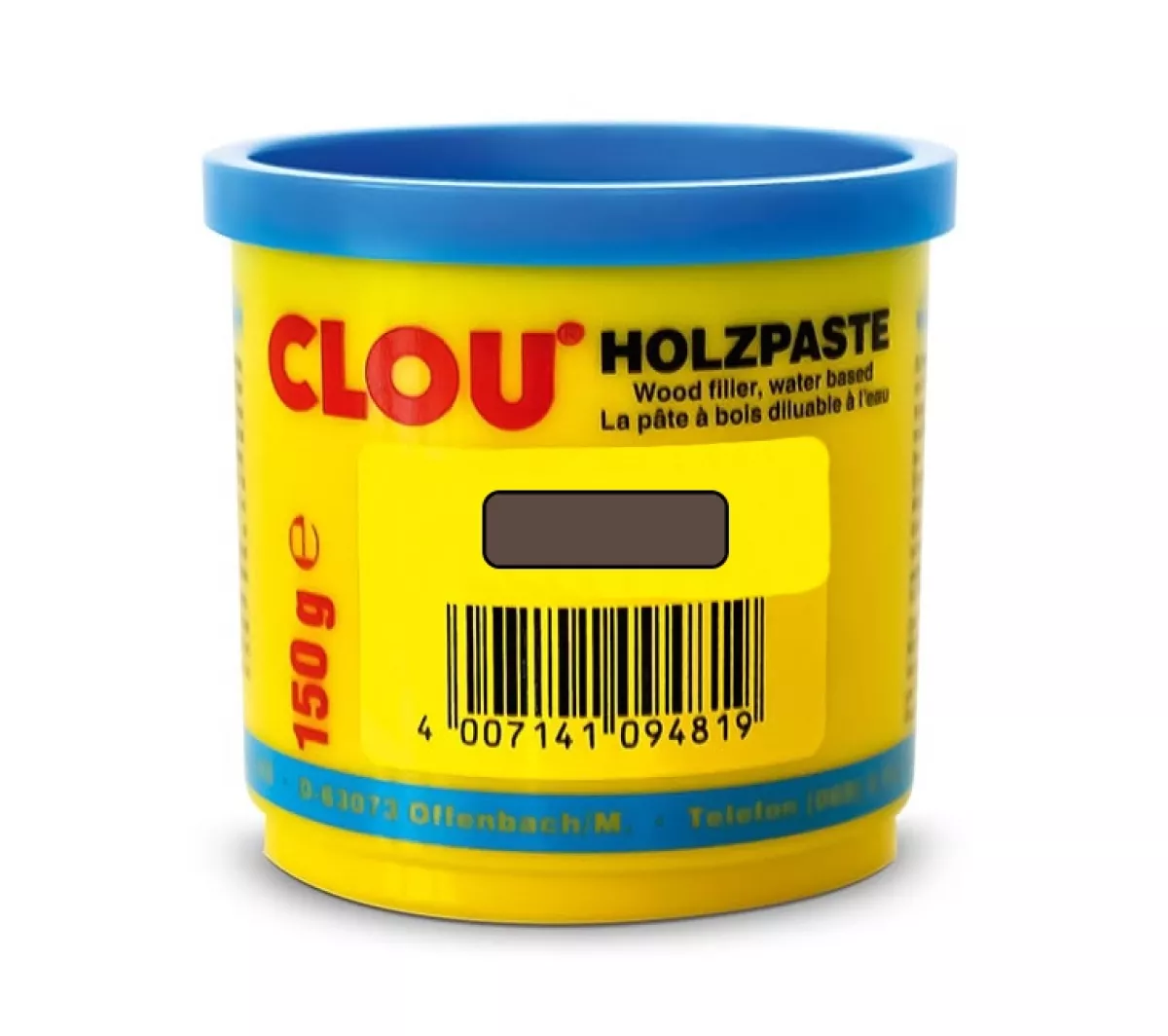 Clou Holzpaste W 14 Eiche Dunkel zum Reparieren und Auskitten von Holzschäden im gesamten Innenbereich 150 g