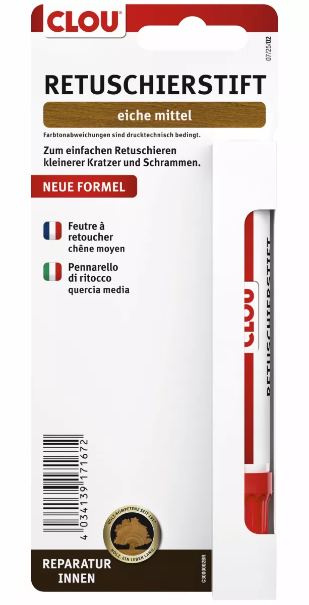 Clou Retuschierstift Eiche mittel zum Retuschieren leichter Oberflächenschäden