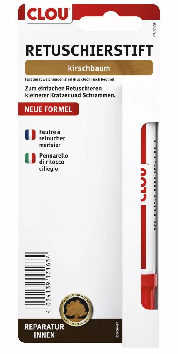Clou Retuschierstift Kirschbaum zum Retuschieren leichter Oberflächenschäden