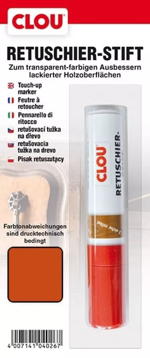 Clou Retuschierstift Mahagoni braun zum Retuschieren leichter Oberflächenschäden