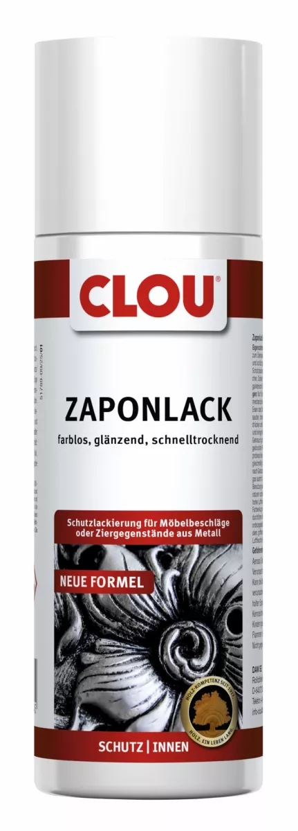 Clou Spraymat-Zapon Lack zur Lackierung von Metallgegenständen im Innenbereich 300 ml