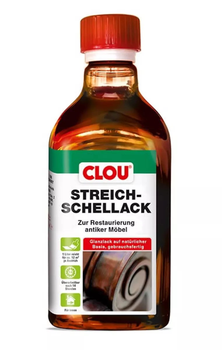 Clou Streich-Schellack natur Gebrauchsfertige Schellack-Naturharz-Kombination 250 ml