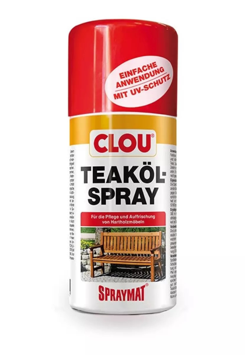Clou Teak-Öl Spray Pflege-spray Pflege-öl Teakholz Hartholz 300ml