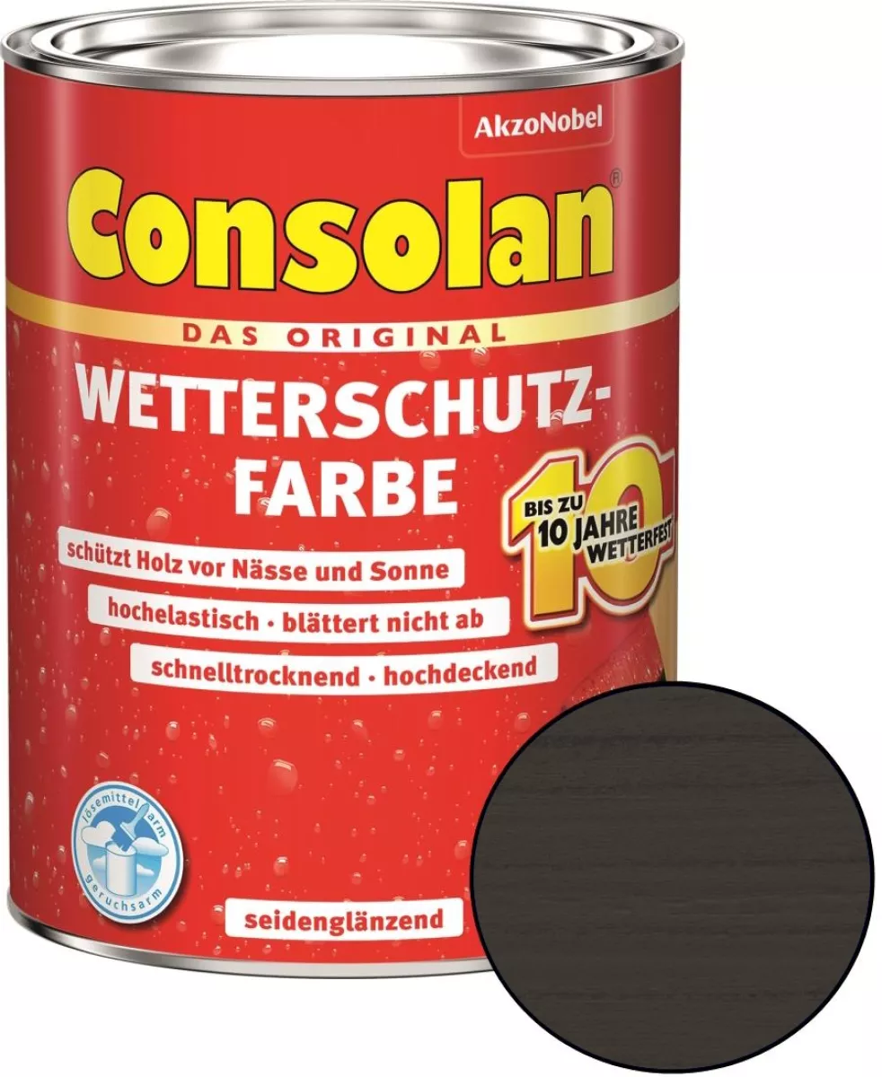 Consolan Wetterschutz-Farbe Galeriegrau 750 ml