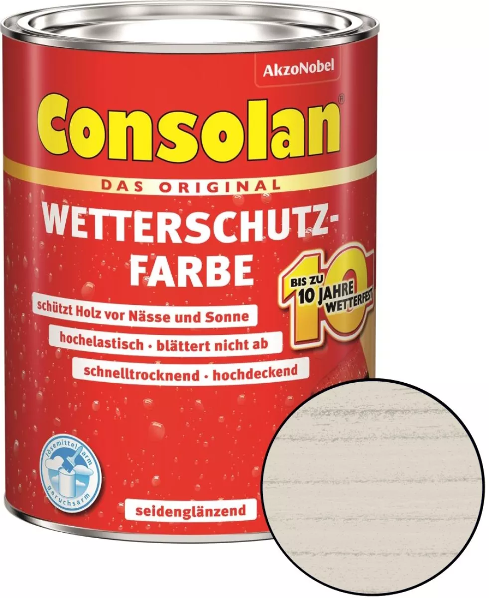 Consolan Wetterschutz-Farbe Kieselweiss 750 ml