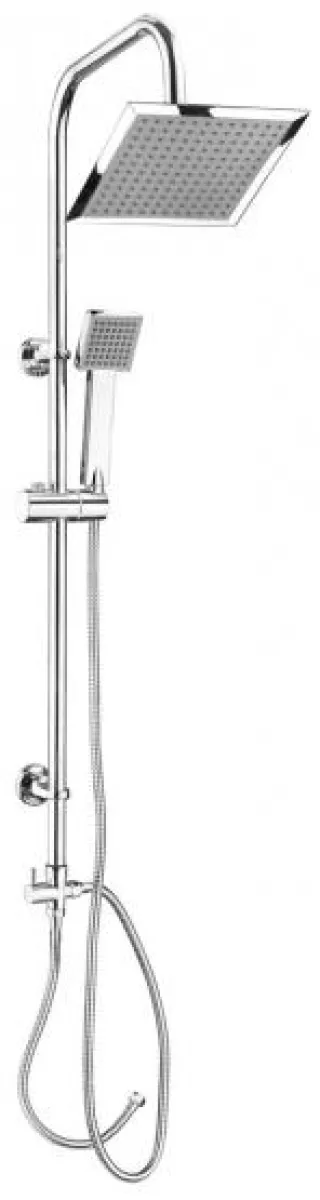 Cornat CARBALLO Überkopfbrauseset Duschsäule Duschsystem eckig 200x200 mm