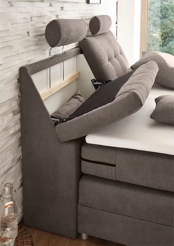 Boxspringbett Palermo, ca. 180 x 200 cm, Stone