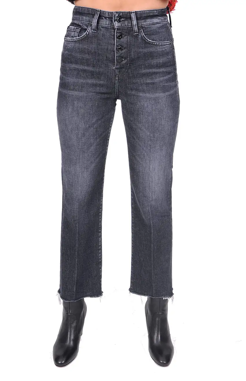 7 For All Mankind - Verkürzte Jeans mit ausgefranstem Saum