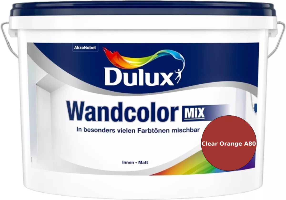 Dulux Wandcolor Mix Innenfarbe Clear Orange A80 Wunschfarbton 2,5 L