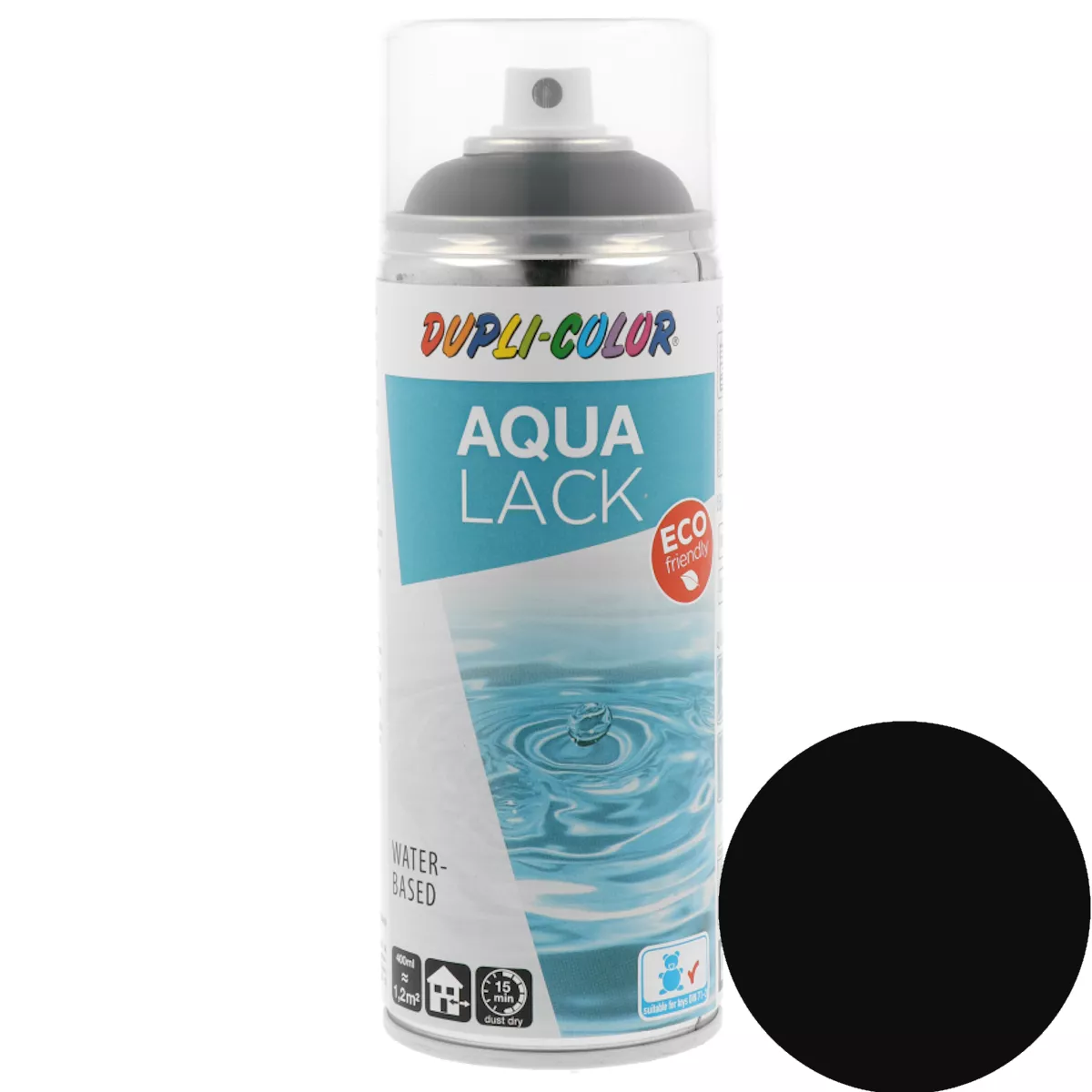 DUPLI-COLOR Aqua schwarz seidenmatt 350 ml