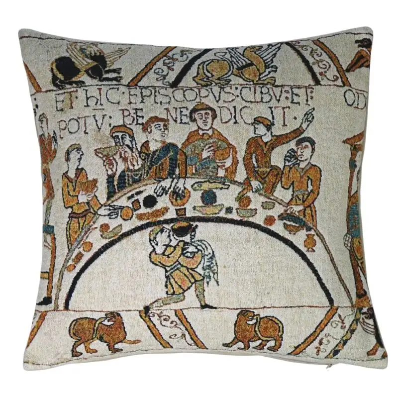 Kissenhülle Gobelin Bayeux Trinkgelage