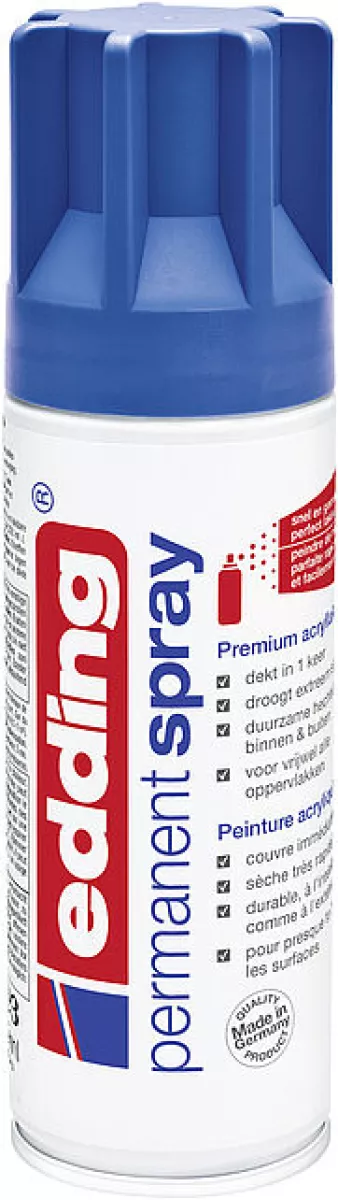 edding Permanent Spray 5200 Spraydosen Premium-Acryllack Sprühlack Enzianblau matt 200ml