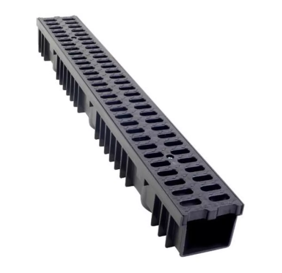 Foxonova Entwässerungsrinne Kunststoff bis 1,5t belastbar L100 x B13 x H10,5cm