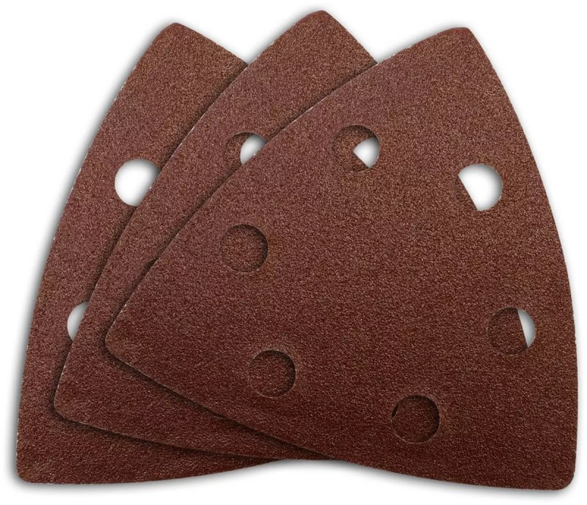Güde Delta-Klett-Schleifpapier-Set 6-tlg. 93x93 mm mit Körnung K100 K120 und K180
