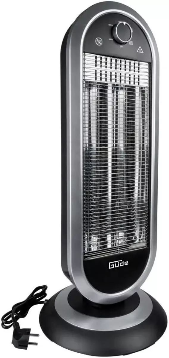 Güde Infrarot Heizstrahler GIH 900 mit 2 Heizstufen 0,45/0,9 kW für bis zu 20 m³ Heizlüfter Elektroheizer
