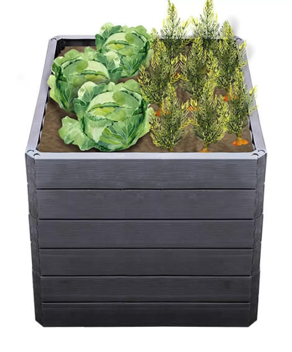 Garantia ERGO QUADRO L 75 Hochbeet Wood, inkl. FLORA