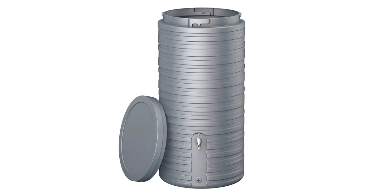 Garantia NORDIC Regenspeicher 300L betongrau Deckel kindersicher verrriegelbar