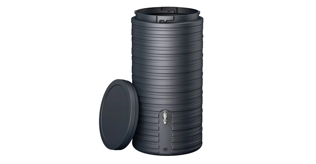 Garantia NORDIC Regenspeicher 300L grahitegrey Deckel kindersicher verrriegelbar