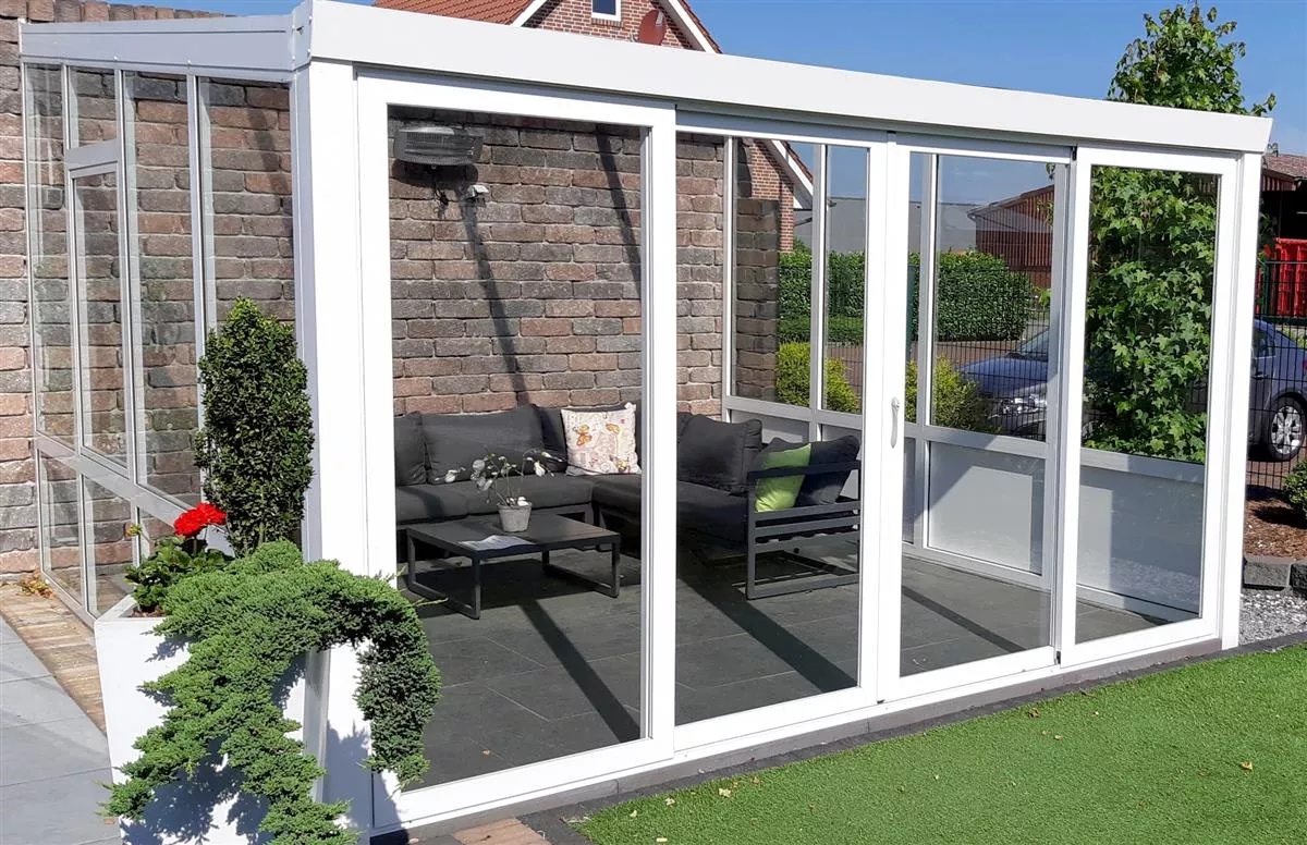 Gardendreams Schiebetür 4-teilig mit Glas für Gardendreams Terrassenüberdachungen