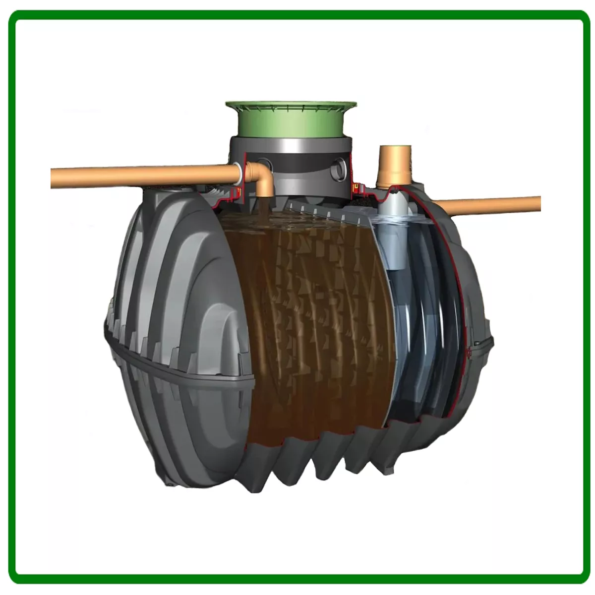 GRAF CARAT Mechanische Absetzgrube 4800 Liter max. 14 EW, Tankdom Mini und TD-Mini, begehbar