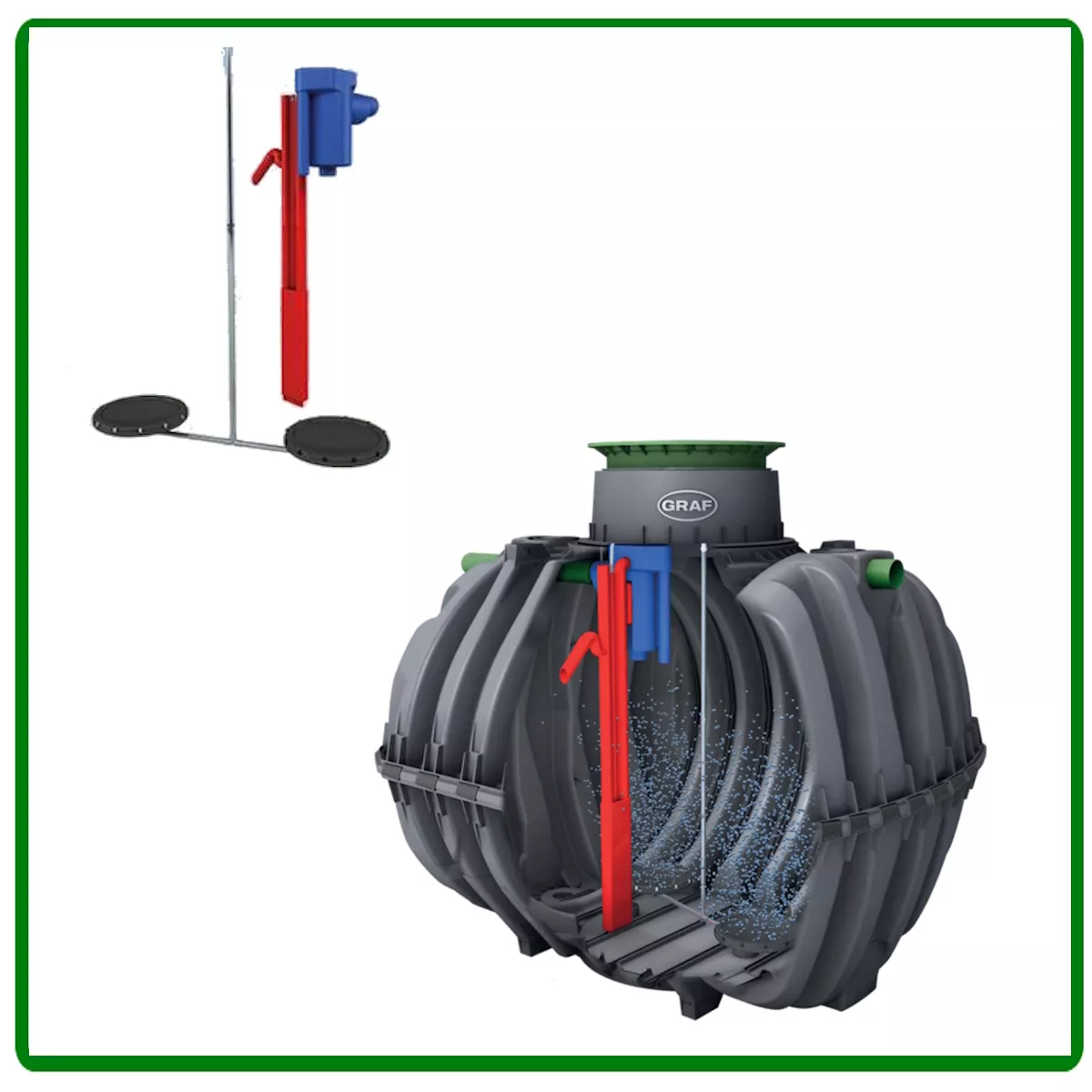 Graf EasyOne Vollbiologische SBR-Kleinkläranlage 10 - 12 EW 8500 L PKW-befahrbar biologische Kläranlage