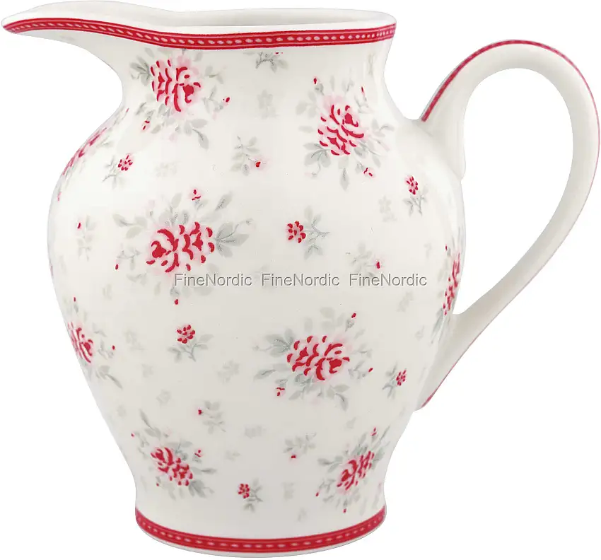 GreenGate Milchkännchen Creamer Round Flora White