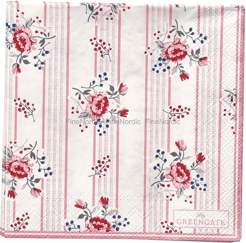GreenGate Papierservietten Fiona Pale Pink Small 20 Stück