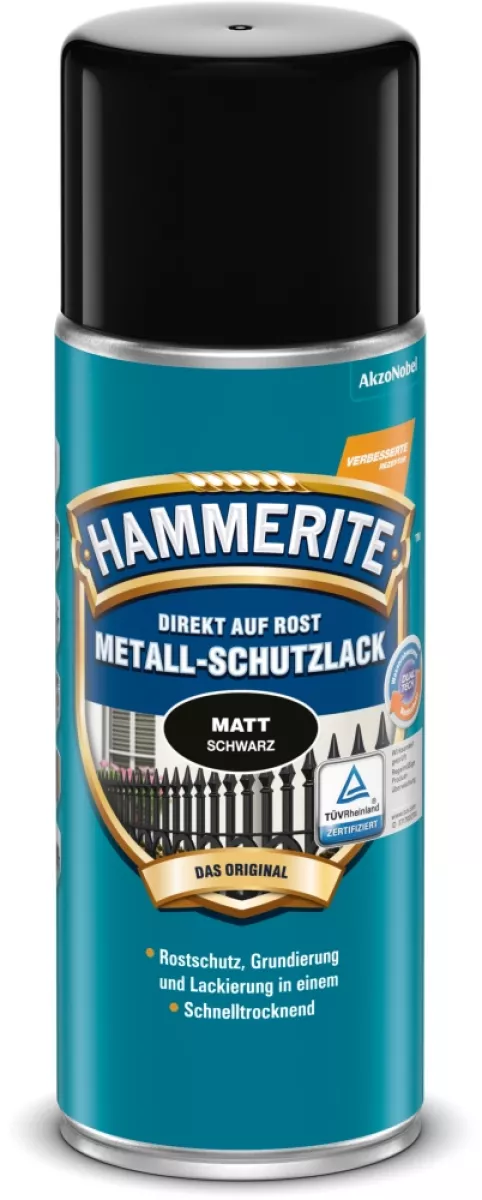 Hammerite Spraydose Metallschutz-Lack Matt 400 ml schwarz